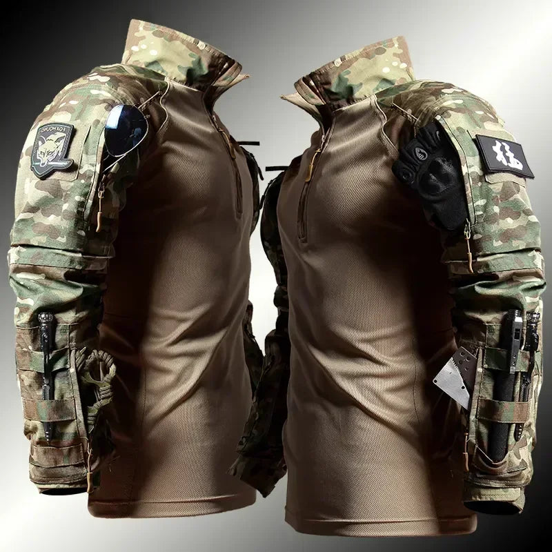 Tactical Suit Men Airsoft Hunting Clothes Paintball Military Uniform Assault Hiking Shirts Special Forces Sets Outdoor Pants