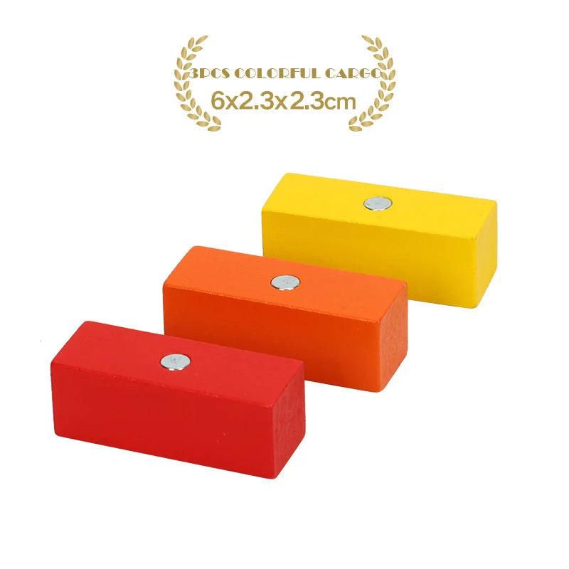 1PC Wooden Magnetic Train Wooden Railway Track Cars Truck Wood Track Accessories Fit for Biro Wooden Tracks Toys For Kids Gifts