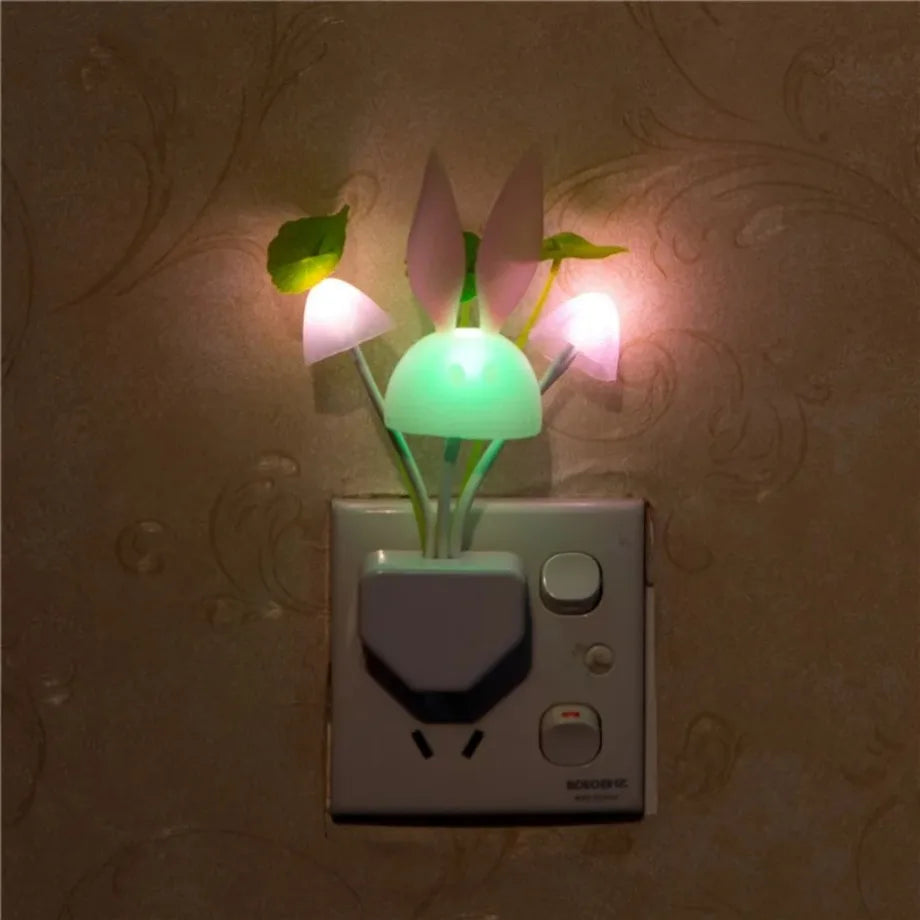 LED Mushroom Night Light with Automatic Sensor - EU/US Plug