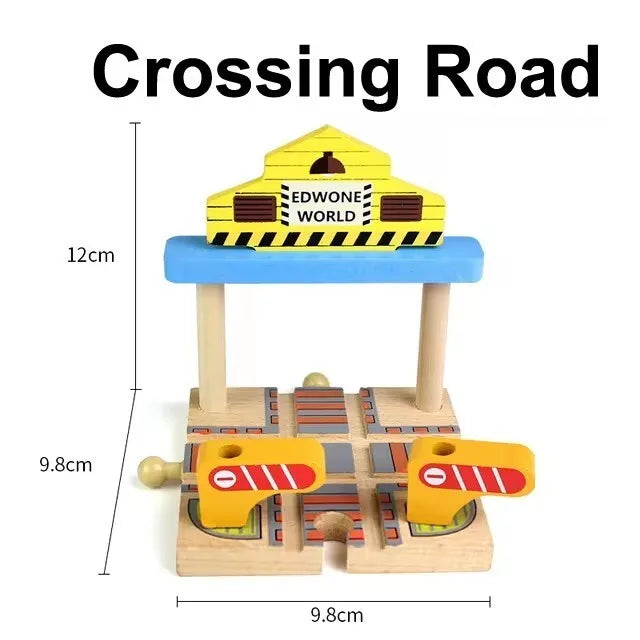 All Kinds of Wooden Track Accessories Beech Wooden Railway Train Track Parts fit Brand Wood Tracks Toys for Children Gifts