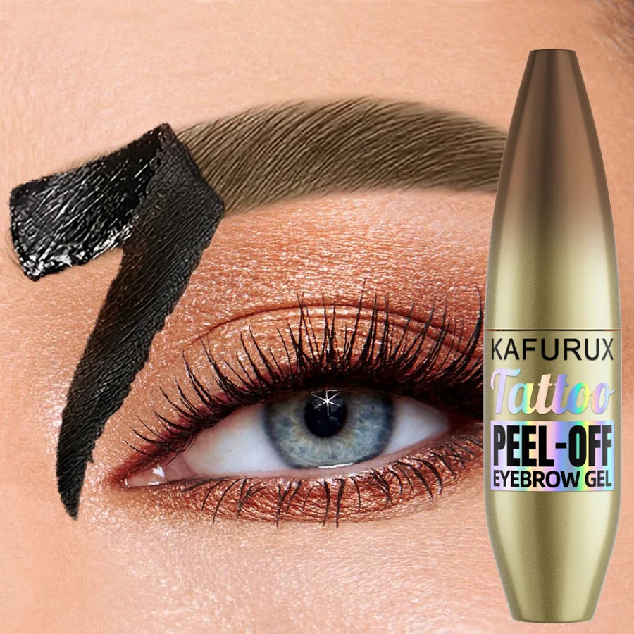 5 color waterproof tattoo eyebrow peel off tint with stencils-semi-permanent eyebrow tint easy to apply eye makeup long lasting