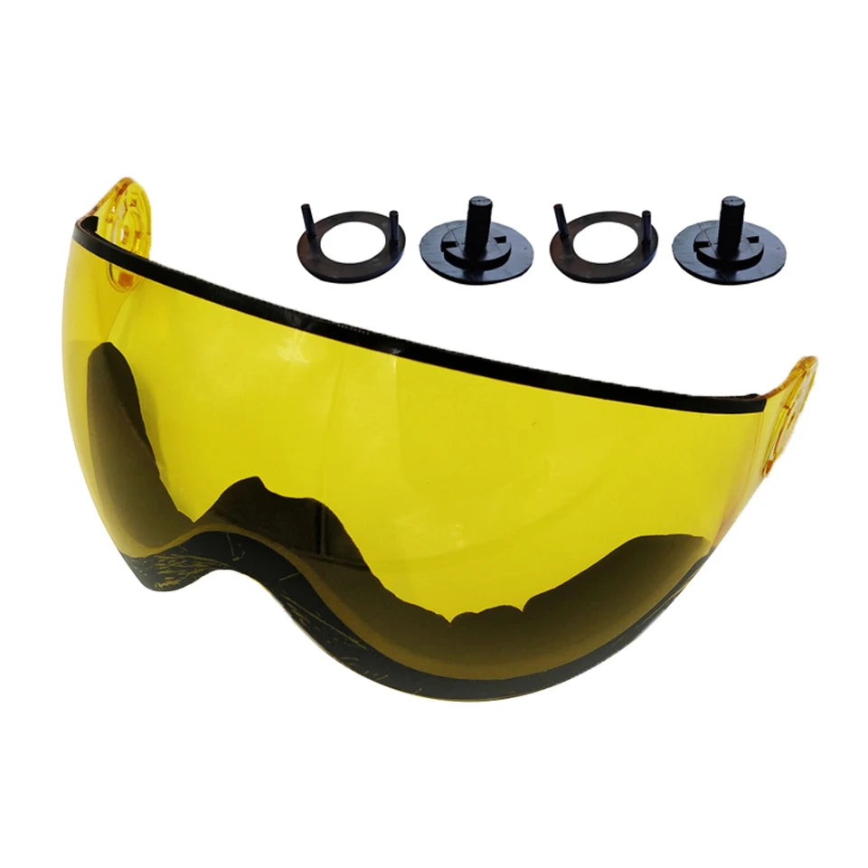 LOCLE Ski Snowboard Helmet Visor Lens Detachable Snow Mask Anti-fog Anti-UV Integrated Goggle Shield