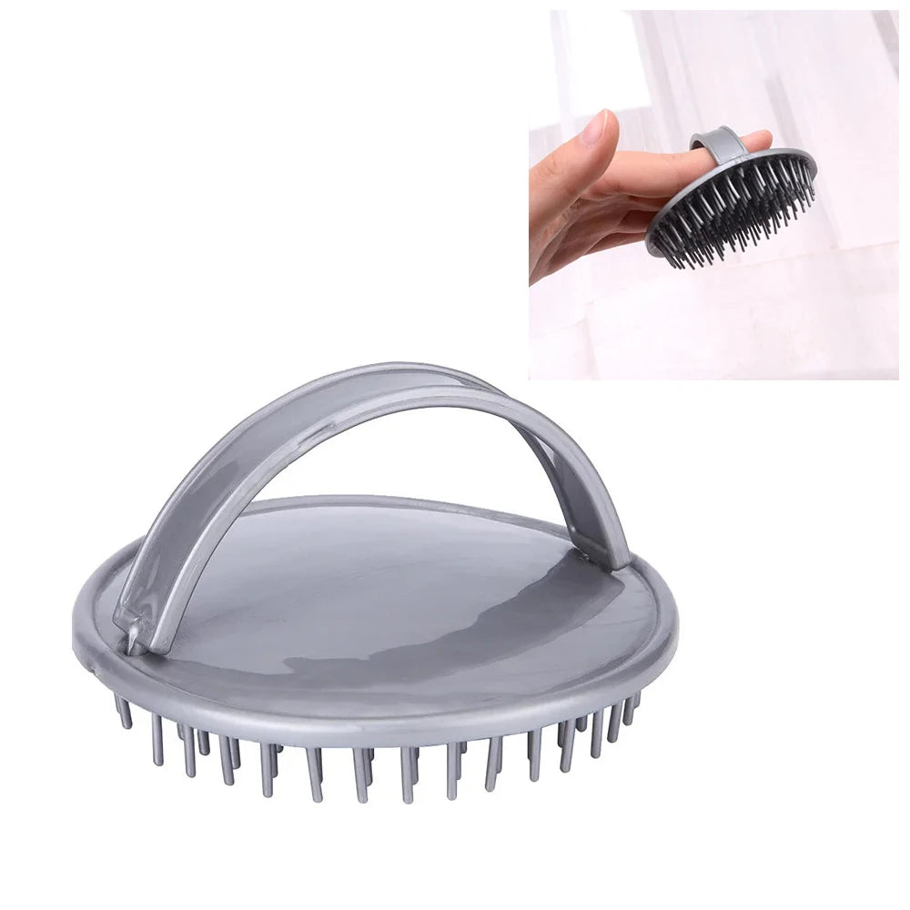 Silicone Scalp Massage Brush - Shampoo Applicator & Body Exfoliator for Spa-Quality Hair Care