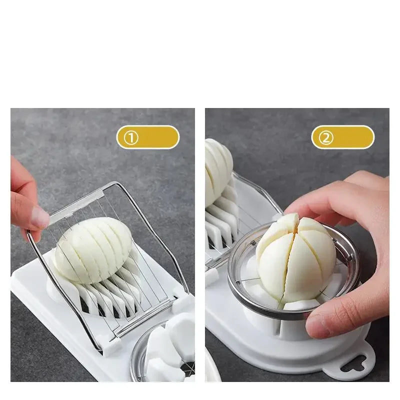 Stainless Steel Egg Slicer - Kitchen Gadget Tool