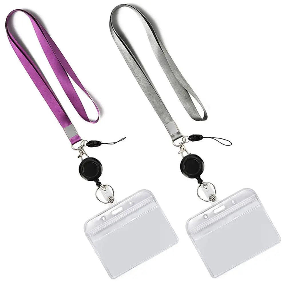 Supplies Key Neck Strap Badge Holder Badge Clip Name Card Holder Badges Set Lanyard Retractable Badge Holder ID Card Holder