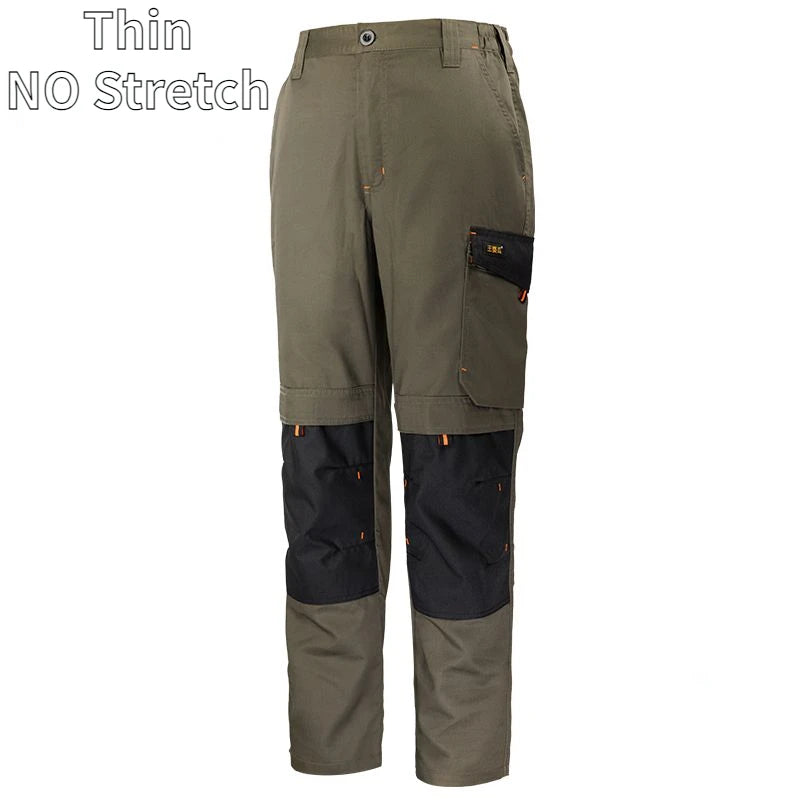 Summer Thin Cargo Pants Men's Multi-pocket Tear Resistance Stretch Trousers Outdoor Site Working Wear-resistant Pants Workwear