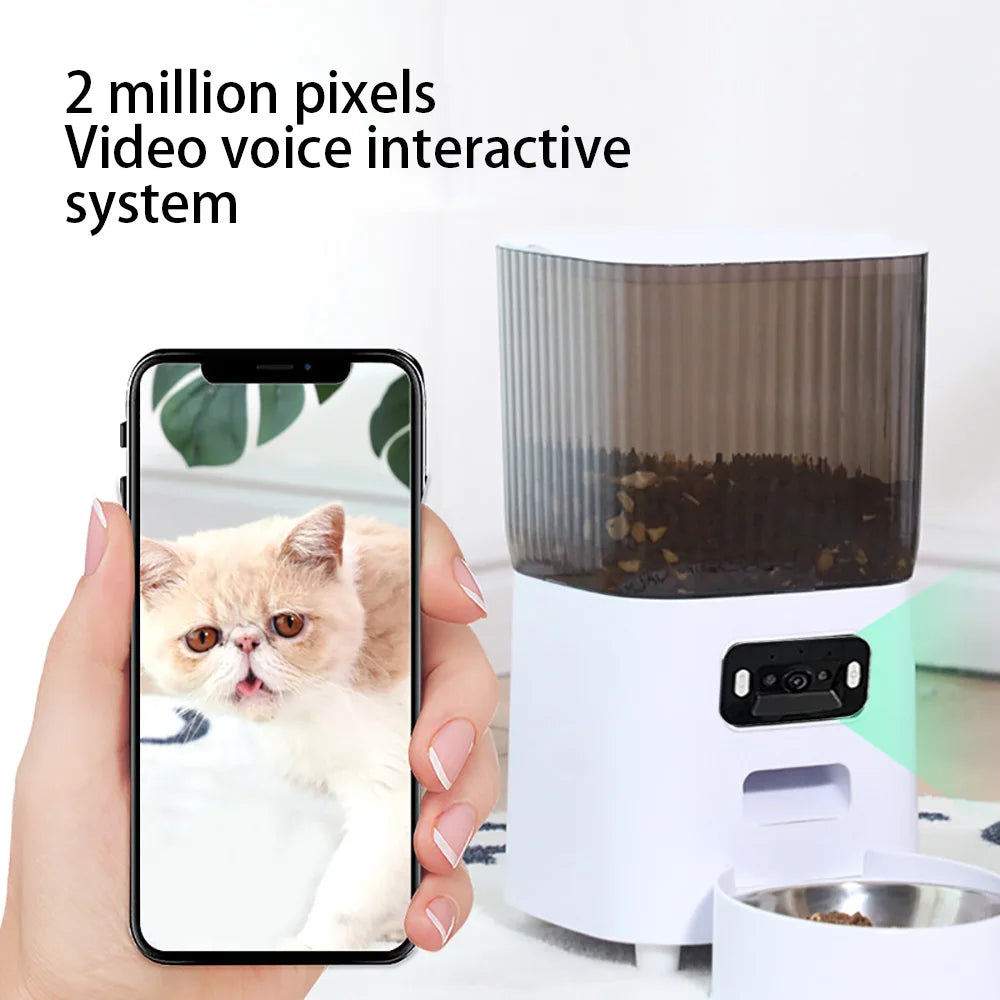 Premium 5L Smart Automatic Pet Feeder - Camera & Voice Recorder