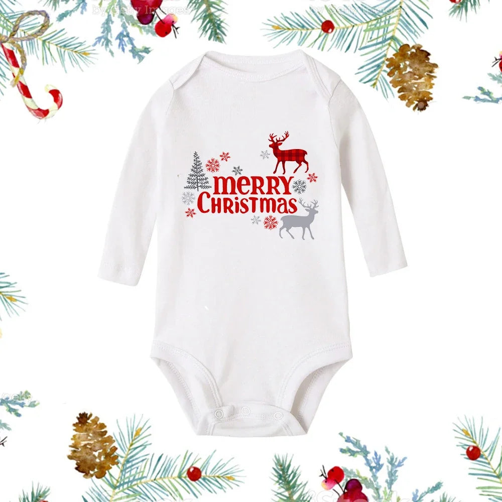 Premium My First Christmas Baby Romper - Snowman Print Long Sleeve Outfit