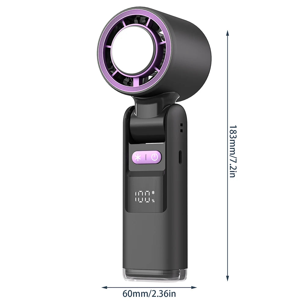 Xiaomi 100 Turbos Chilled Ice Sensation Cold Fan Super Mini Turbos Speed Fan USB Powered Digital Display For Summer