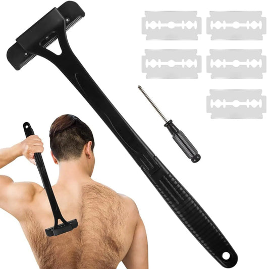 Men's Back Shaver - Long Handle Foldable Body Hair Trimmer