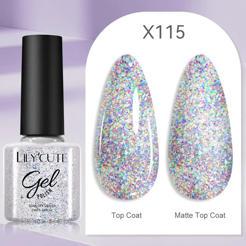 LILYCUTE Professional Gel Nail Polish - 7ml Long-Lasting UV/LED Nail Varnish