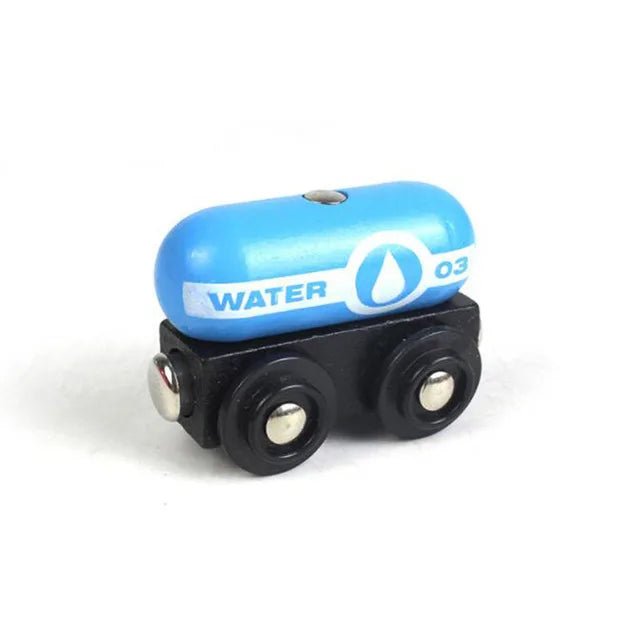 Wooden Magnetic Trolley Wood Track Accessories Car Train Track Scene Airplane Truck Wooden Tracks Educational Toys Children Gift