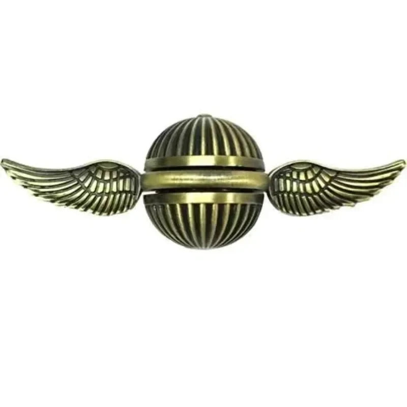 Premium Metal Angel Wings Fidget Spinner - Golden Snitch Design