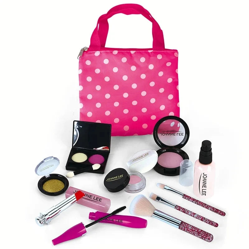 Premium Pretend Makeup Set with Cosmetic Bag - Complete Play Beauty Kit