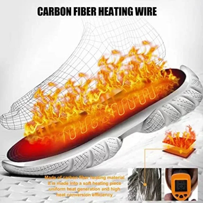 1-10Pair USB Heated Shoe Insoles Electric Foot Warming Pad Feet Warmer Sock Pad Mat Winter Outdoor Sports Heating Insole Warm