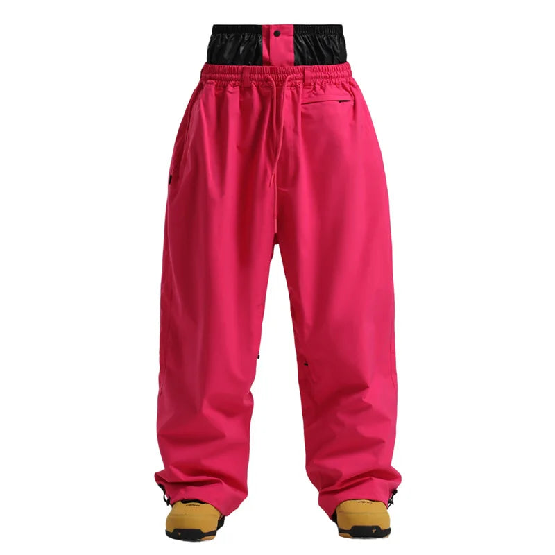 Outdoor Hiking Woman Snow Trousers Winter Mountain Sport Men Skiing Pants Loose Waterproof Female Snowboard Clothes Wear