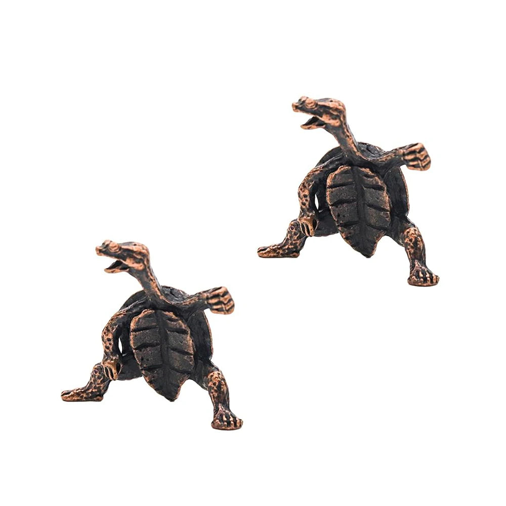Antique Alloy Kung Fu Turtle Line Incense Holder, Home Decor, Line Incense Burner, Incense Holder, Animal Tea Table Decoration