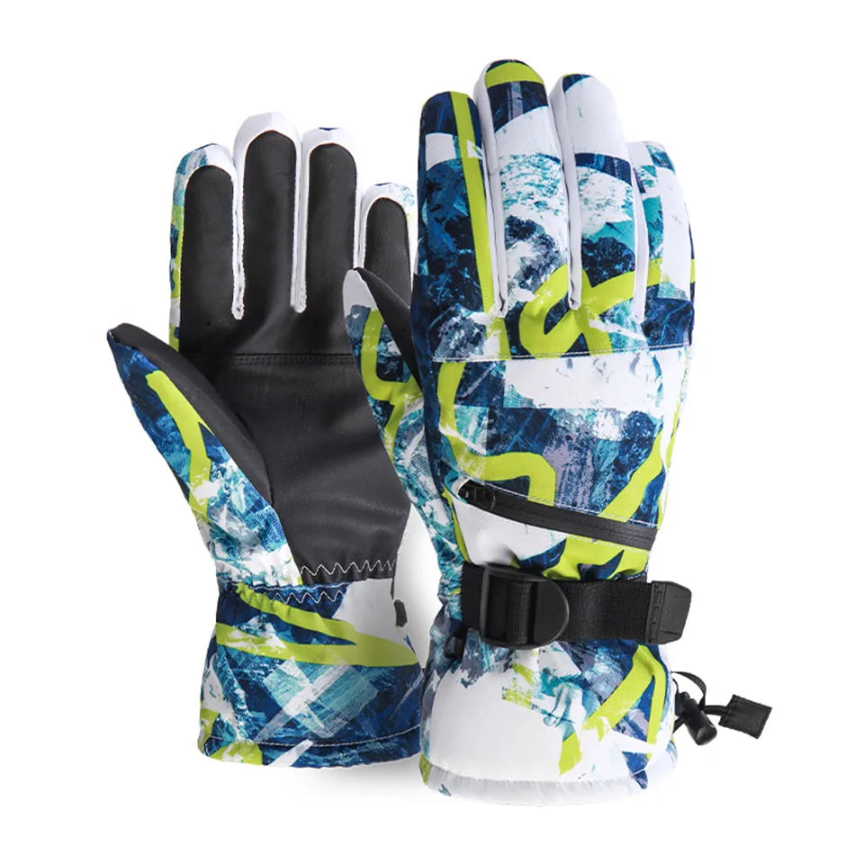 KoKossi Winter Fleece Thermal Ski Snowboard Gloves Windproof Warm Snow Sports Riding Gloves Waterproof Touch Screen Gloves