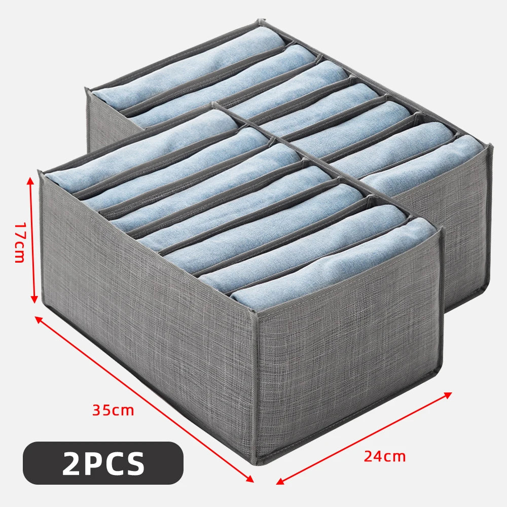 Closets Clothes Organizer Jeans Pants Storage Box Cabinet Drawer Separator Underwear Socks T-Shirt Wardrobe Storage Organizers