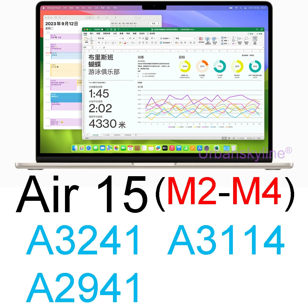 Screen Protector for MacBook Air 15 13 M4 Pro 14 M5 16 M3 M2 M1 Touch Bar ID 11 12 HD Skin Film Guard Cover 13.6 A3241 A3240