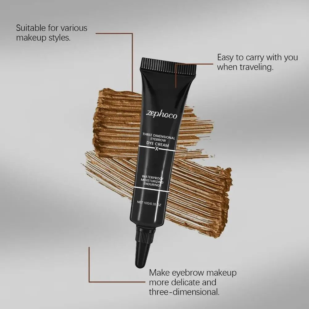 10g 3D Eyebrow Dyeing Cream Lasting Natural  Shape Smooth Waterproof Multi-functional Black Brown Gold Modification Eyebrow Blam