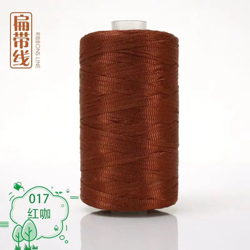Flat line ice silk ice hemp bright silk hollow light body line summer sun hat hand-woven diy hook bag slipper cushion