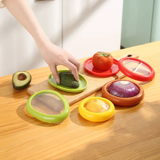 Fresh-Keeping Food Storage Container for Fruits & Vegetables - Avocado, Tomato, Lemon, Onion Crisper
