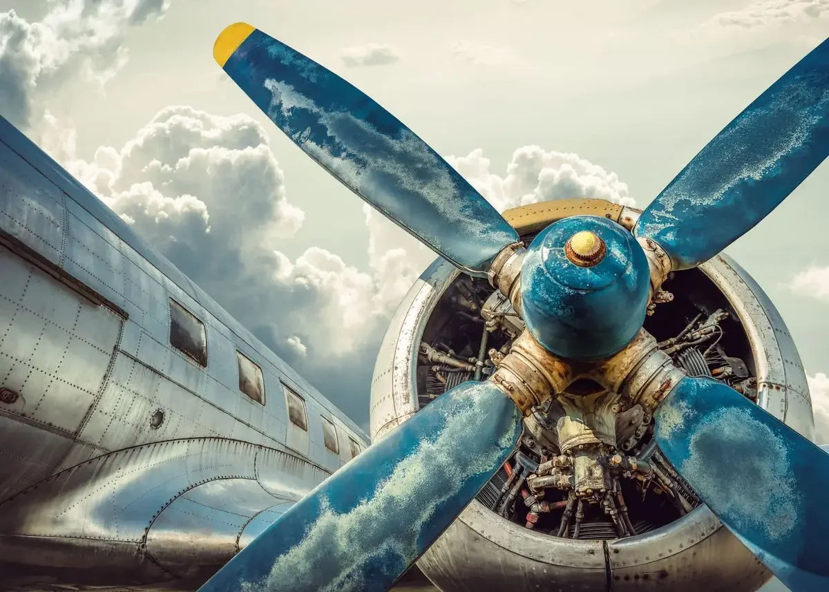 Retro Airplane Fighter Poster Art Canvas Painting Print Sky Aircraft Pictures for Living Room Office Wall Art Home Decor Gift