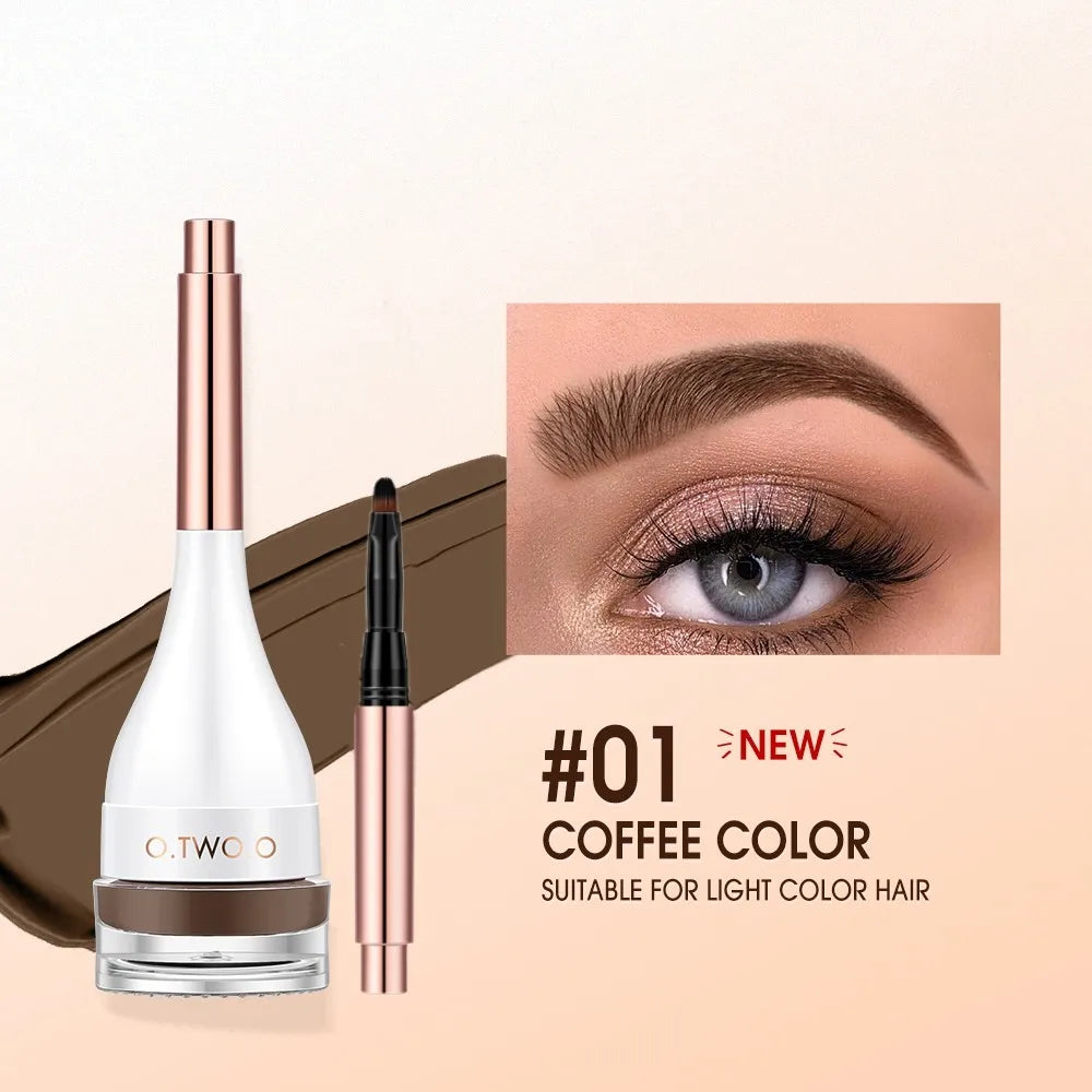 Wholesale O.TWO.O Eyebrow Pomade Brow Mascara Natural Waterproof Long Lasting Creamy Texture Tinted Sculpted Brow Gel with Brush