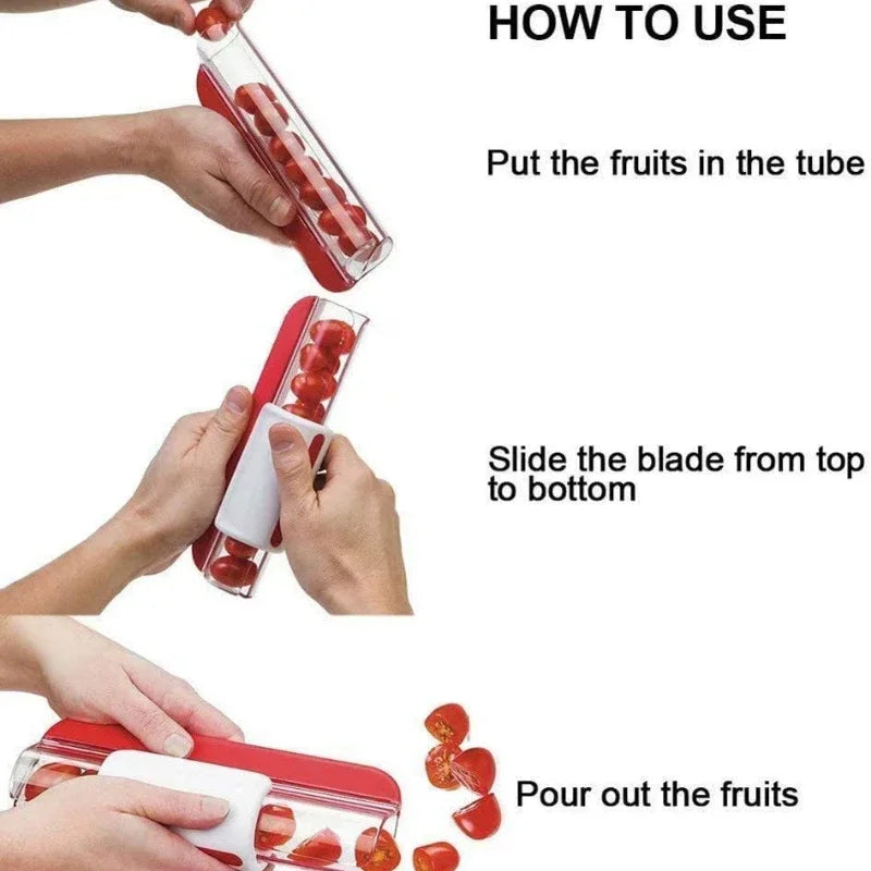 Tomato and Grape Slicer - Manual Cherry Tomato Cutter for Salads