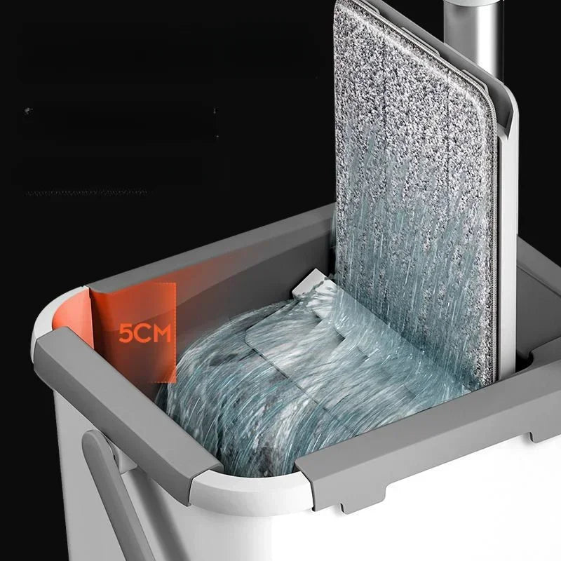 Professional Mop and Bucket Set - Self-Wringing Wet & Dry Cleaning System