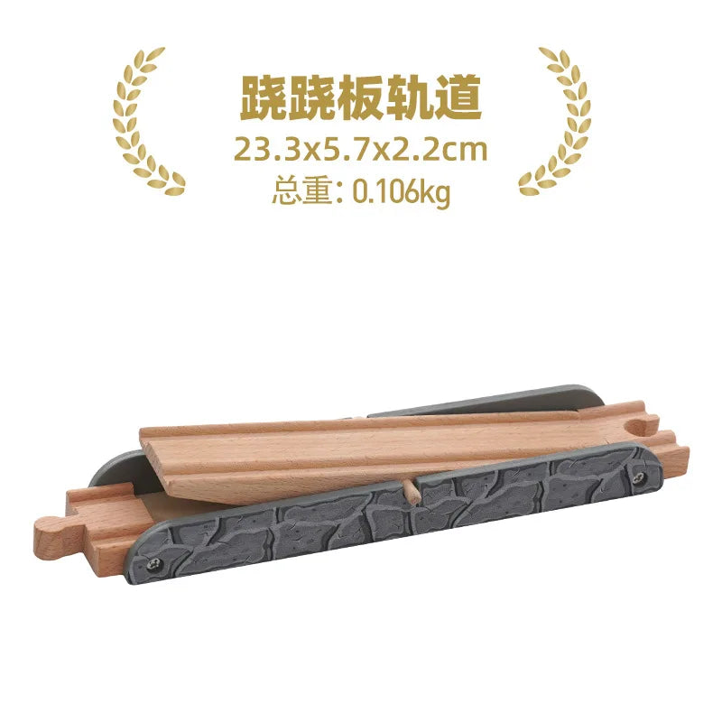 Wooden Track Railway Accessories Bridge Train Station Tunnel Wood Track Educational set Toys Wood Railway Train Track toys