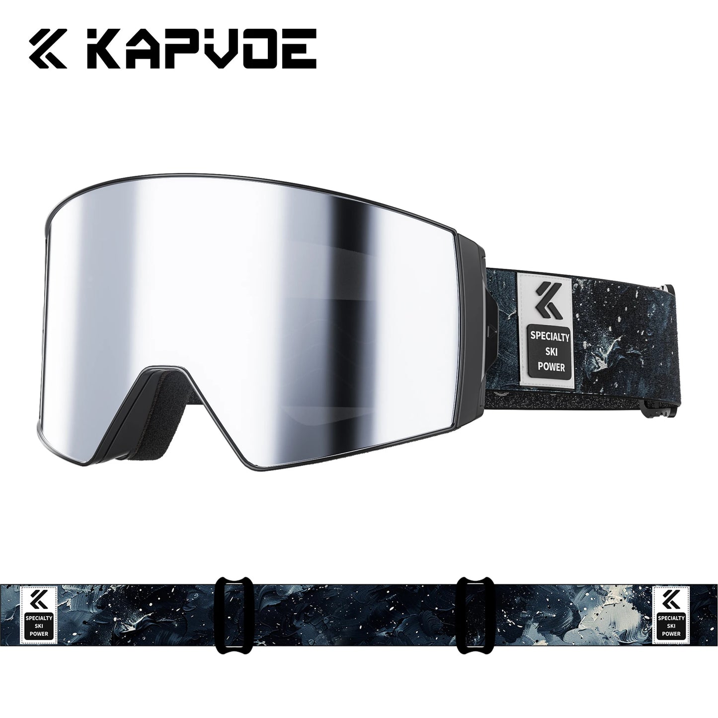 Kapvoe Snow Goggles Ski Sunglasses Snowboarding Mask Men Women Anti-Fog Lens Kit UV400 Protection Snowmobile Glasses Motorcycle
