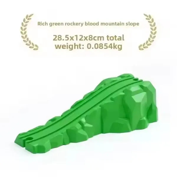 Wooden Train Track Accessories Plastic Flexible Tracks Turntable Slope Bridge fit for Brand Wood Tracks Railway Toys for Kids