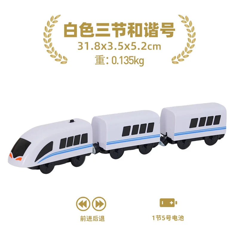 Electric Train Set Toys Model Train Electric Car Fit For Wooden Railway Wood Train Track Christmas Gift For Children