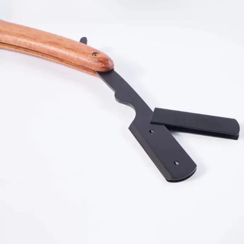 Men's Professional Barber Razor Pear Flower Wood Manual Folding Shaving Shave Stainless Steel Straight Razor Beard trimmer