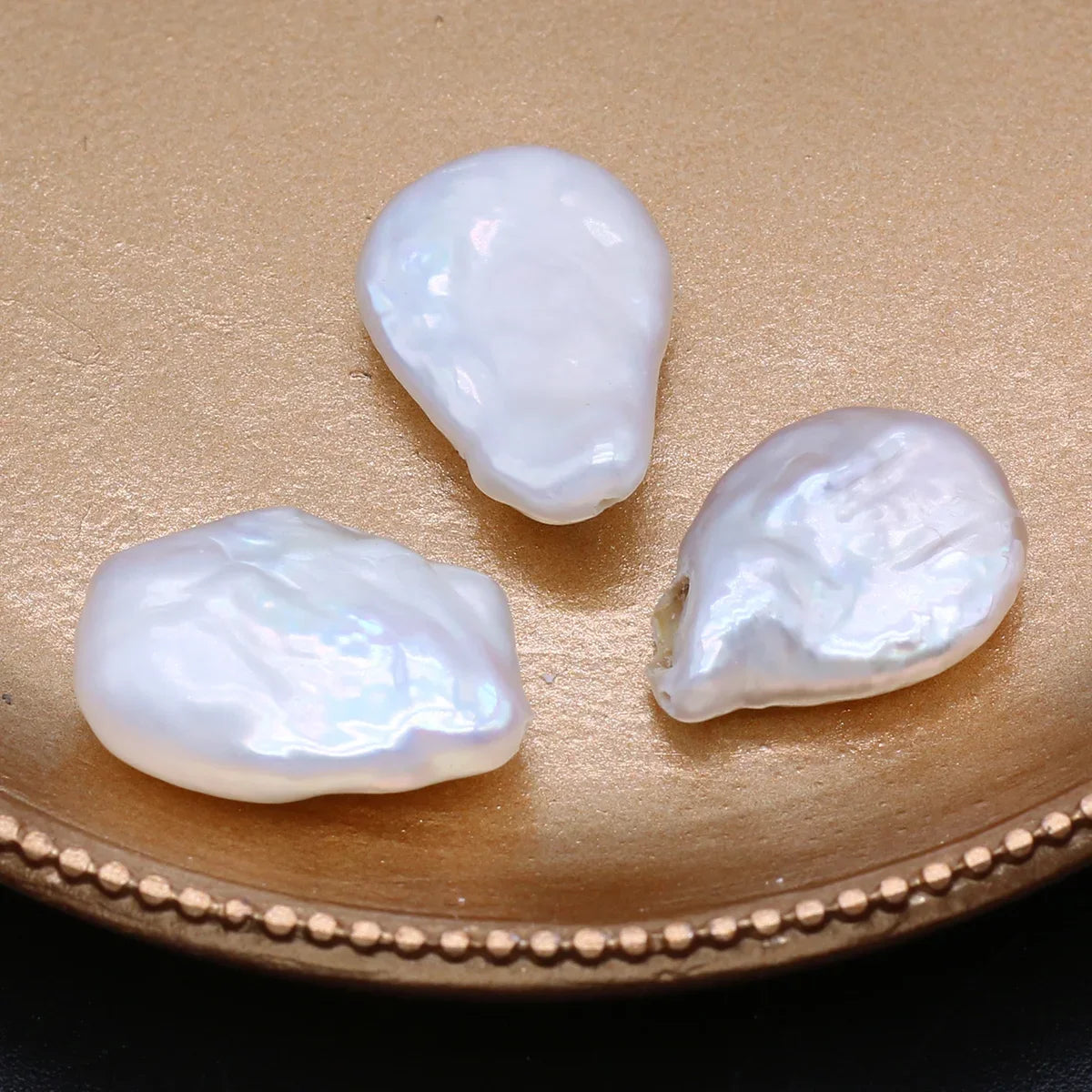 3pcs/lot Natural Freshwater Pearl Beads No Hole Irregular Pearl Loose Beads for DIY Necklace Jewelry Accessories