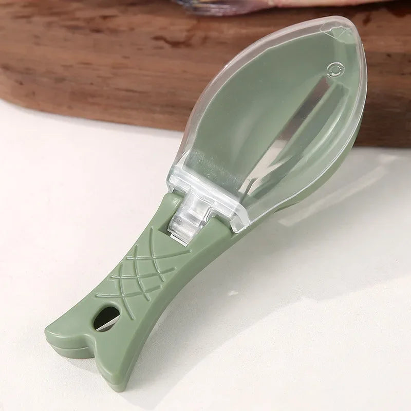 Fish Scale Scraper with Cover - Professional Kitchen Cleaning Tool
