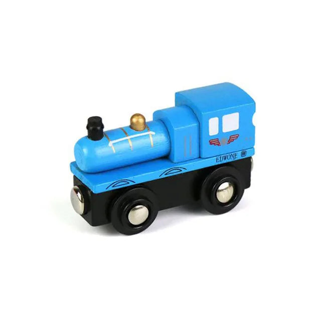 Wooden Magnetic Trolley Wood Track Accessories Car Train Track Scene Airplane Truck Wooden Tracks Educational Toys Children Gift