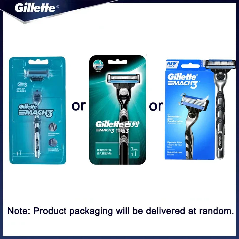 Genuine Gillette Mach 3 Manual Shaver For Men 3-Layers Blades Men's Razor Beard Shaving Hair Removal MACH 3 Shaver Razor