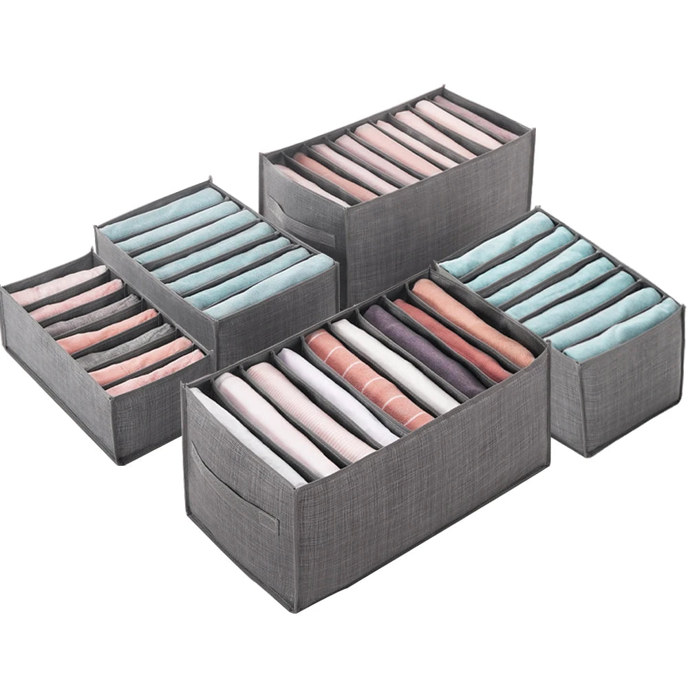 Closets Clothes Organizer Jeans Pants Storage Box Cabinet Drawer Separator Underwear Socks T-Shirt Wardrobe Storage Organizers