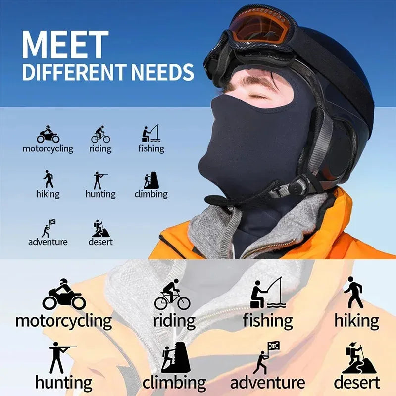 1/4pcs Ski Mask for Men Full Face Mask Balaclava Black Ski Masks Covering Neck Gaiter