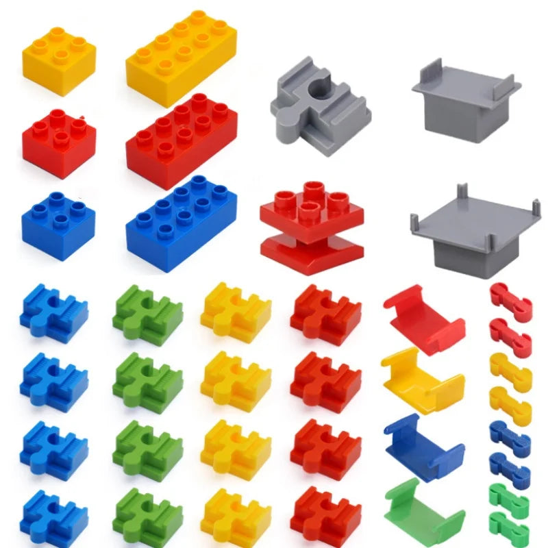 Wooden Track Accessories Rail Connectors set Wooden Train Toys Wood Railway Beech Turntable Bridge Tunnel Urban Rail set