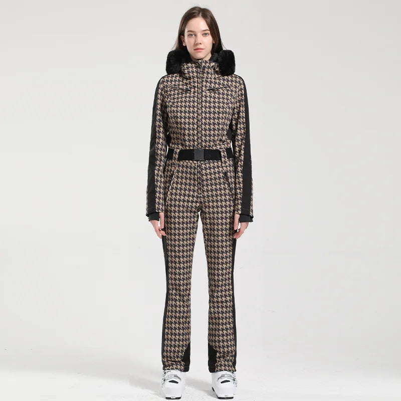 Ski Suit for Women, Jumpsuit, Thermal, Thicken, Waterproof, Windproof, Outdoor Sport Wear, Snowboard, Mountain, New, Winter