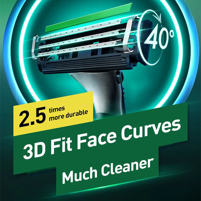 Gillette New Vector 3D Power Razor Floating Blades Shaving Beard Machine