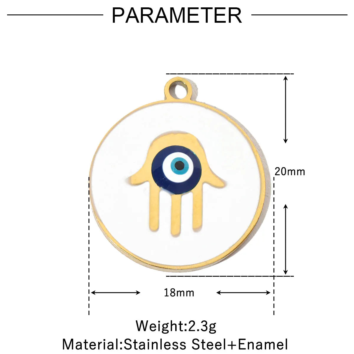 3pcs/Lot Enamel Elephant Hamsa Hand Stainless Steel DIY Charms Turtle Bee Neaclace Pendant Jewelry Accessory