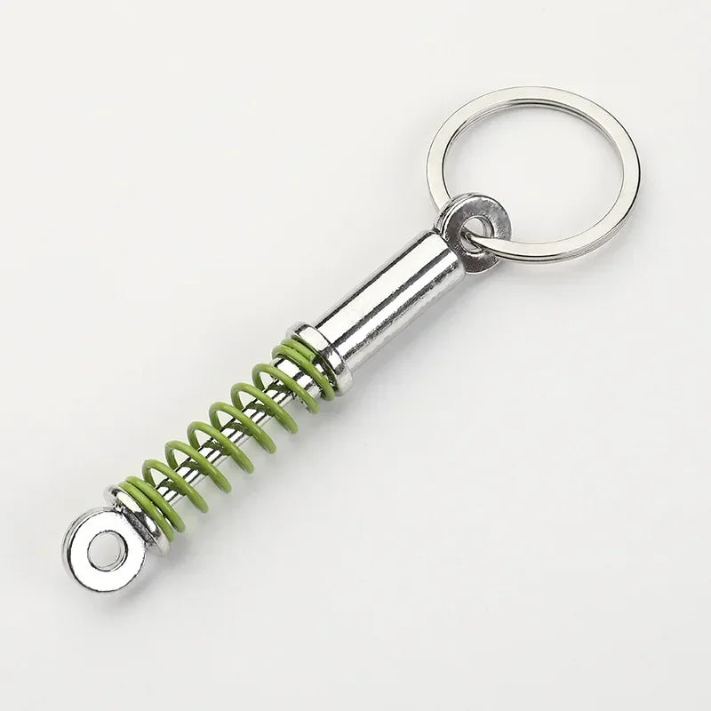 Automotive Gear Head Keychain - Speed Gearbox Keyring with Turbo Hub & Brake Disc Design