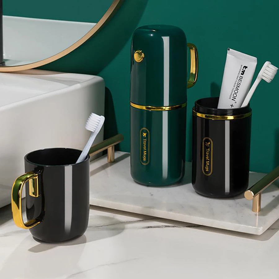 Portable Business Trips Mouthwash Cup Set Bathroom Storage Cups Travel Toothbrush Box Toothpaste Storage Travel Water Cup