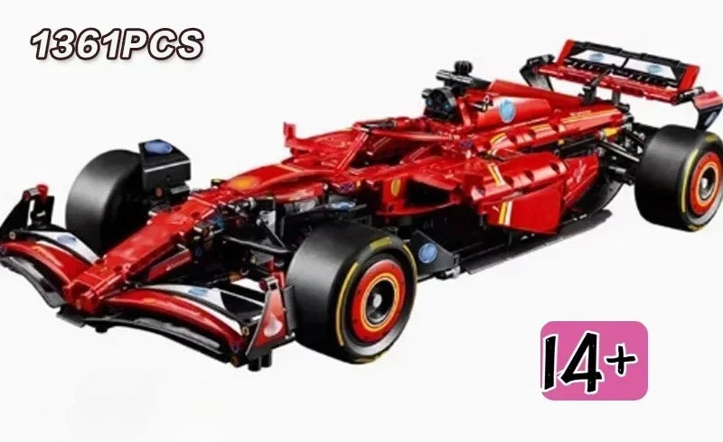 2025 New Technical 42207  40026 SF-24  F1 Red Sport Racing Car For Boys Holiday Gifts