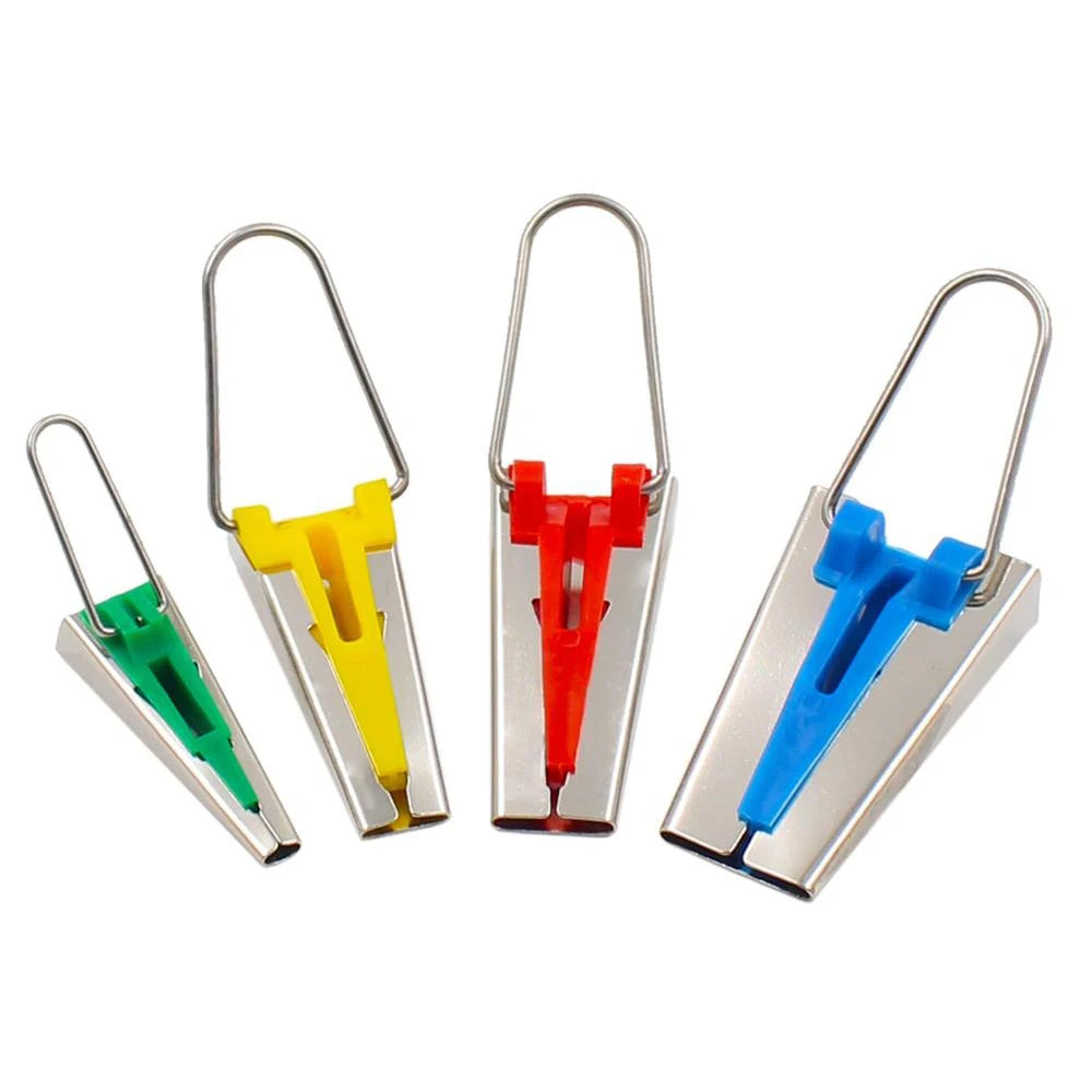 Bias Tape Maker Set - 4 Sizes (6mm, 12mm, 18mm, 25mm) Stainless Steel Sewing Tools